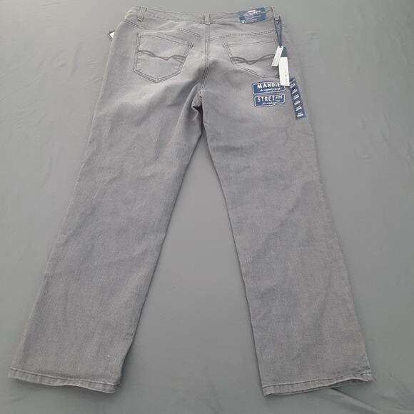 NWT Bandolino Women's Jeans Size 16 Short Medium Wash Straight Leg Stretch Gray - Picture 6 of 11